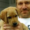 Bruce Foster with Blindfaith's Mindy's Miss Molly, 7 weeks