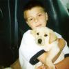Andrew Zigich with Maizie, 8 weeks