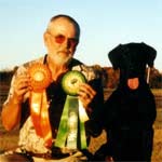 Bill and Linc with his Senior Hunter title ribbons